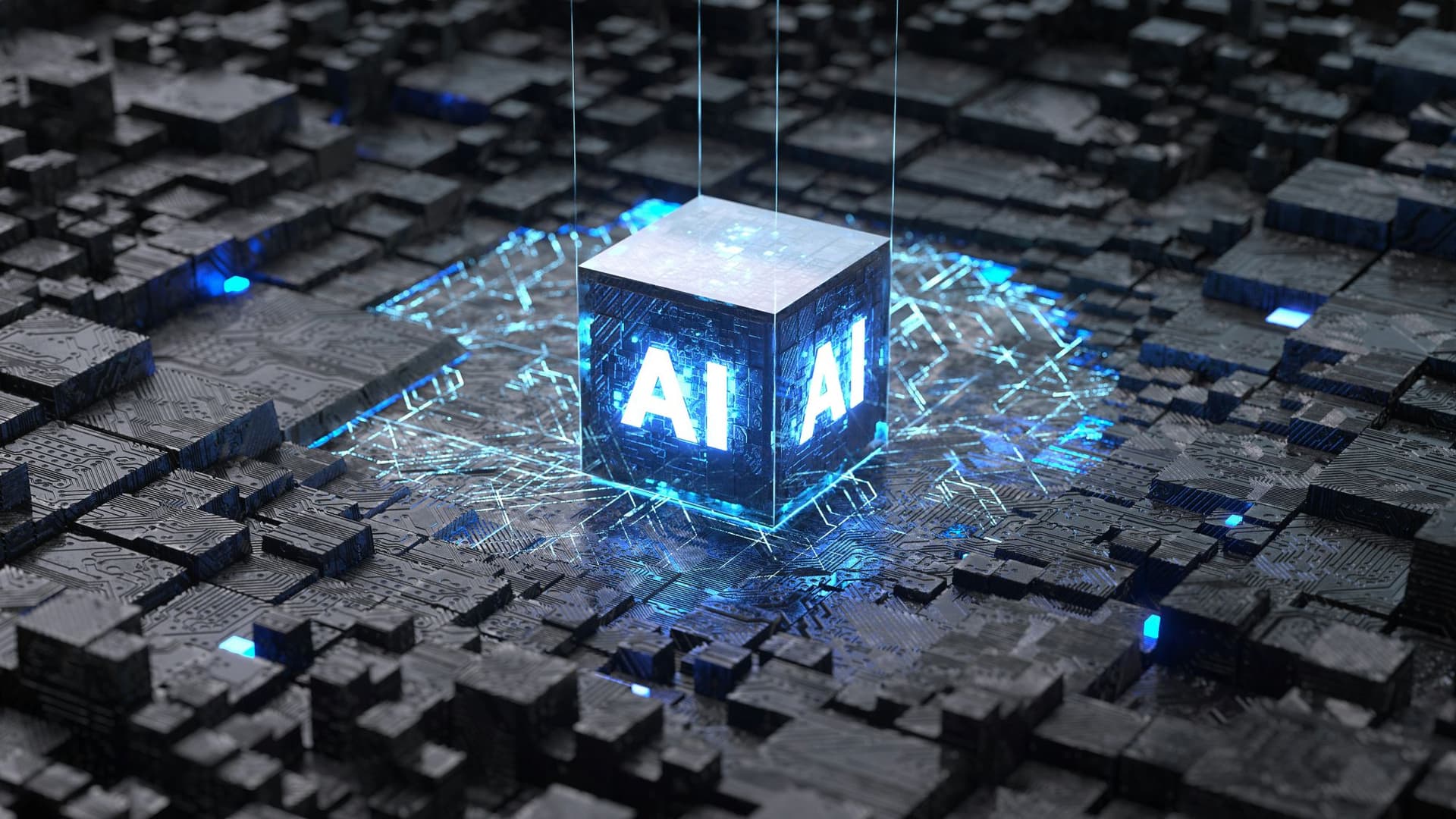 AI technology and business transformation concept